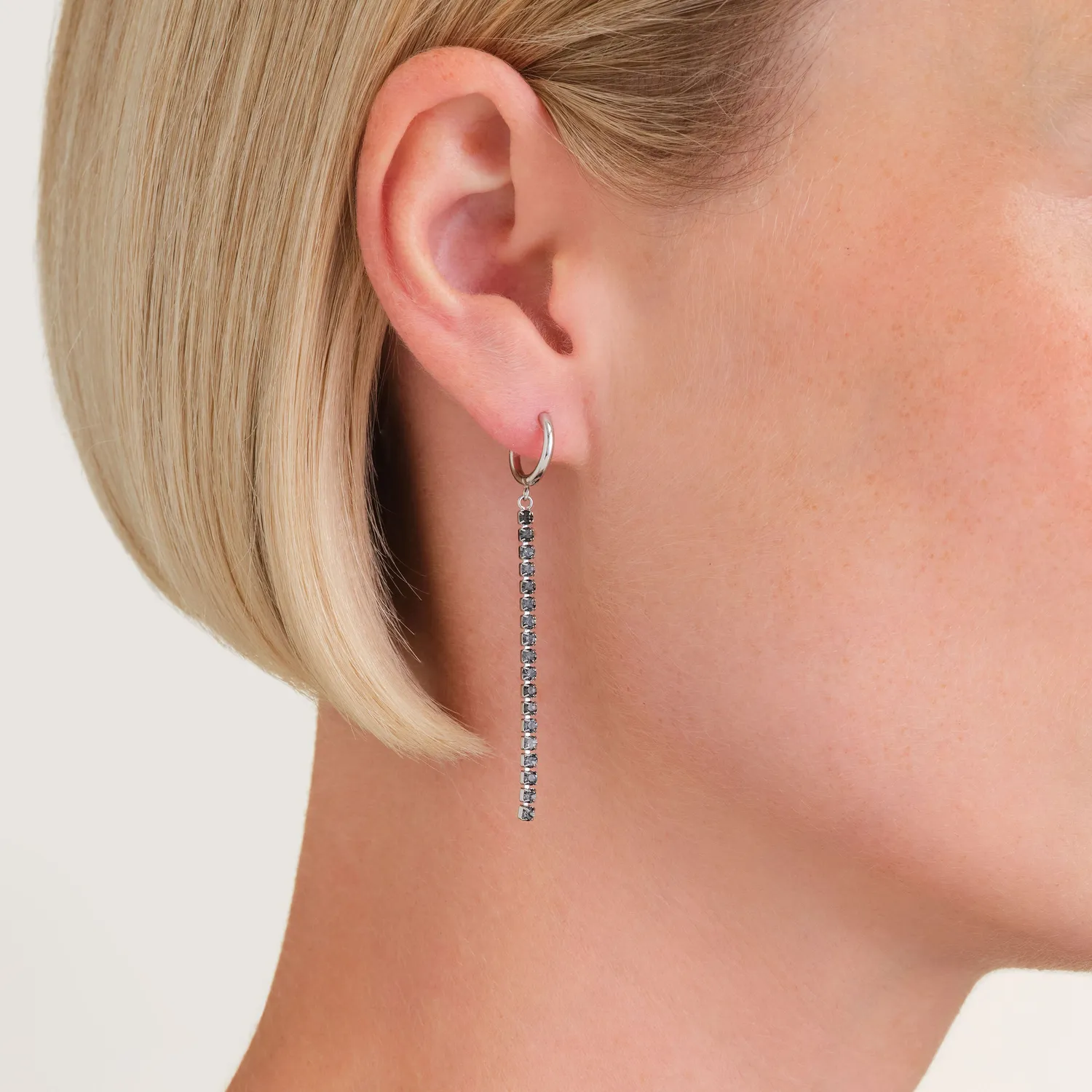 Rosefield Essentials Tennis Earrings hoops gull