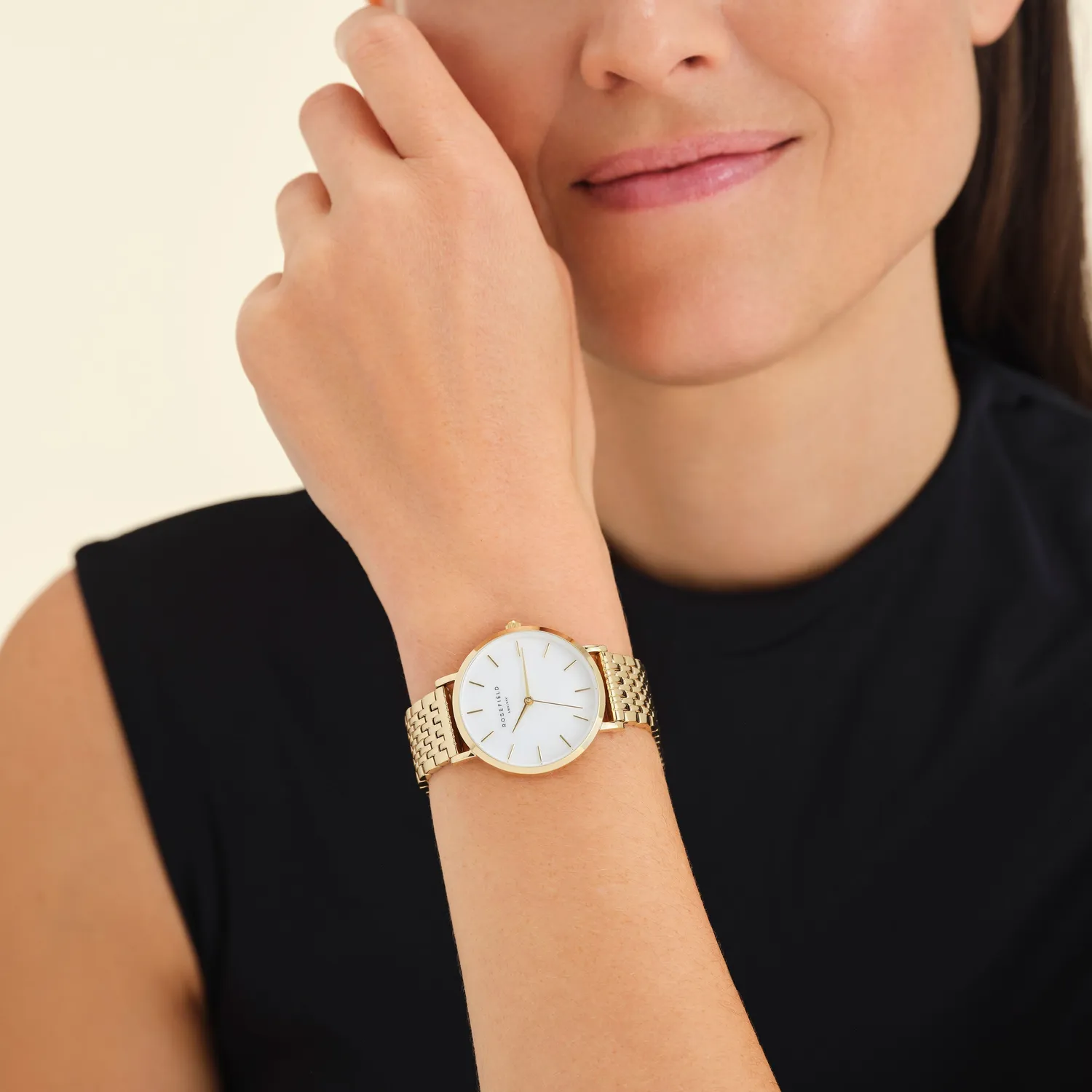 Rosefield Upper East Side Gold klokke gull 33 mm