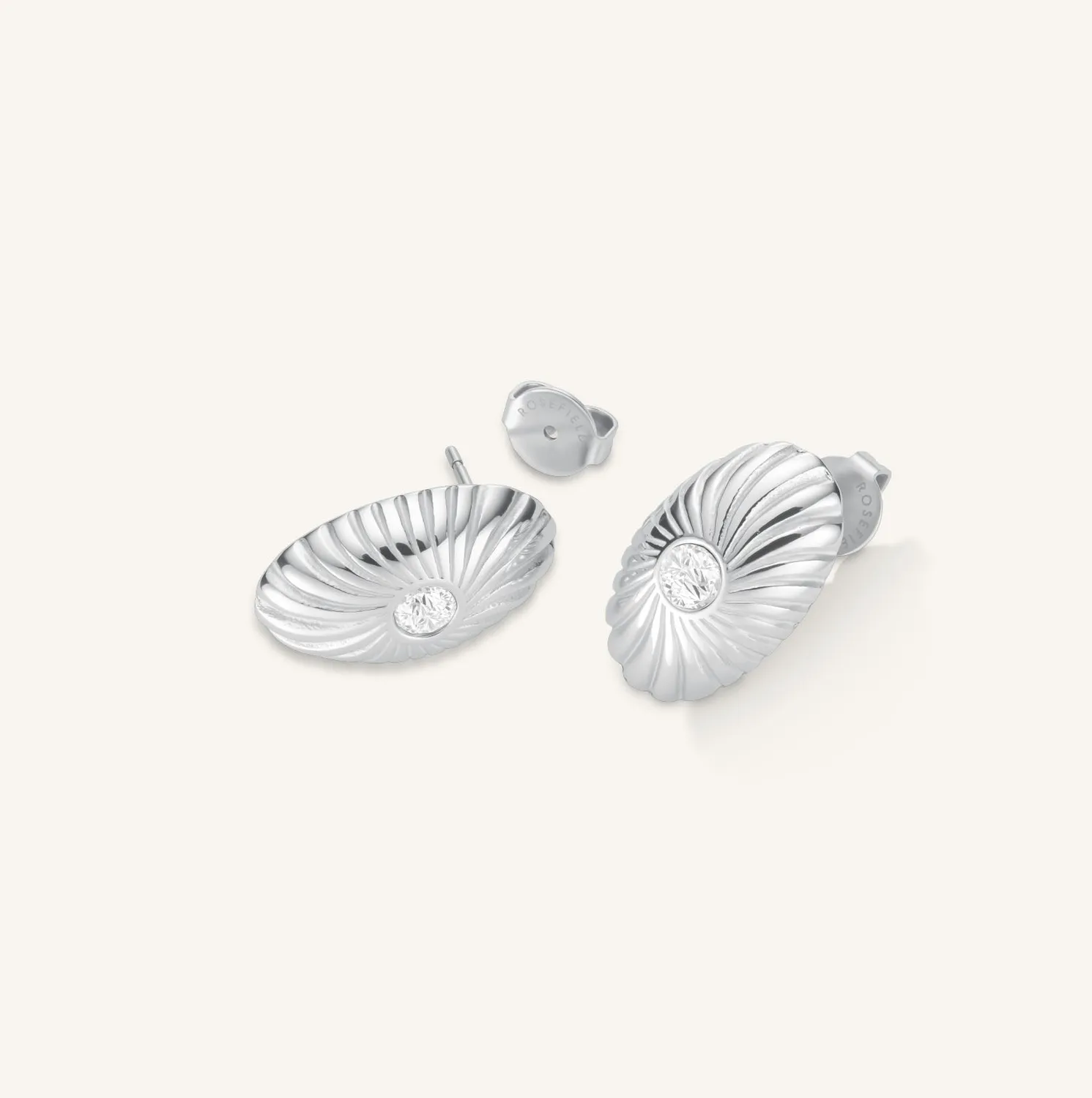Rosefield Essentials Solitaire Earrings øredobber gull og sølv