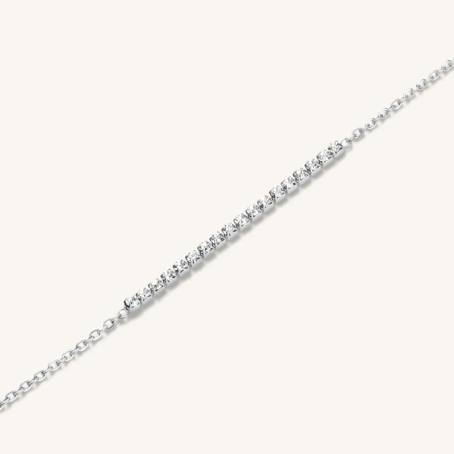 Rosefield Tennis Bracelet armbånd gull 16,5–19,5 cm krystaller