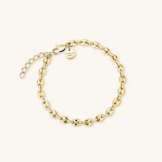 Rosefield Essentials Coffee Bean Bracelet armbånd gullbelagt stål