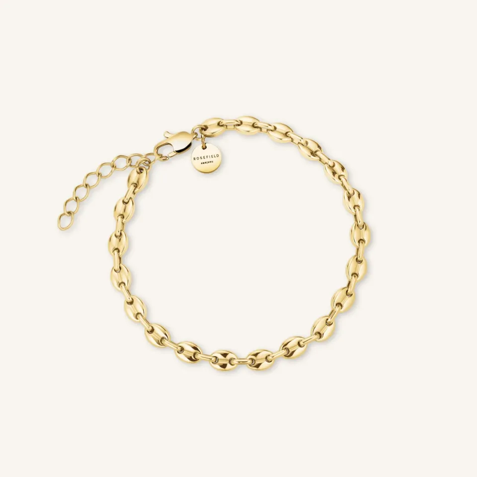 Rosefield Essentials Coffee Bean Bracelet armbånd gullbelagt stål