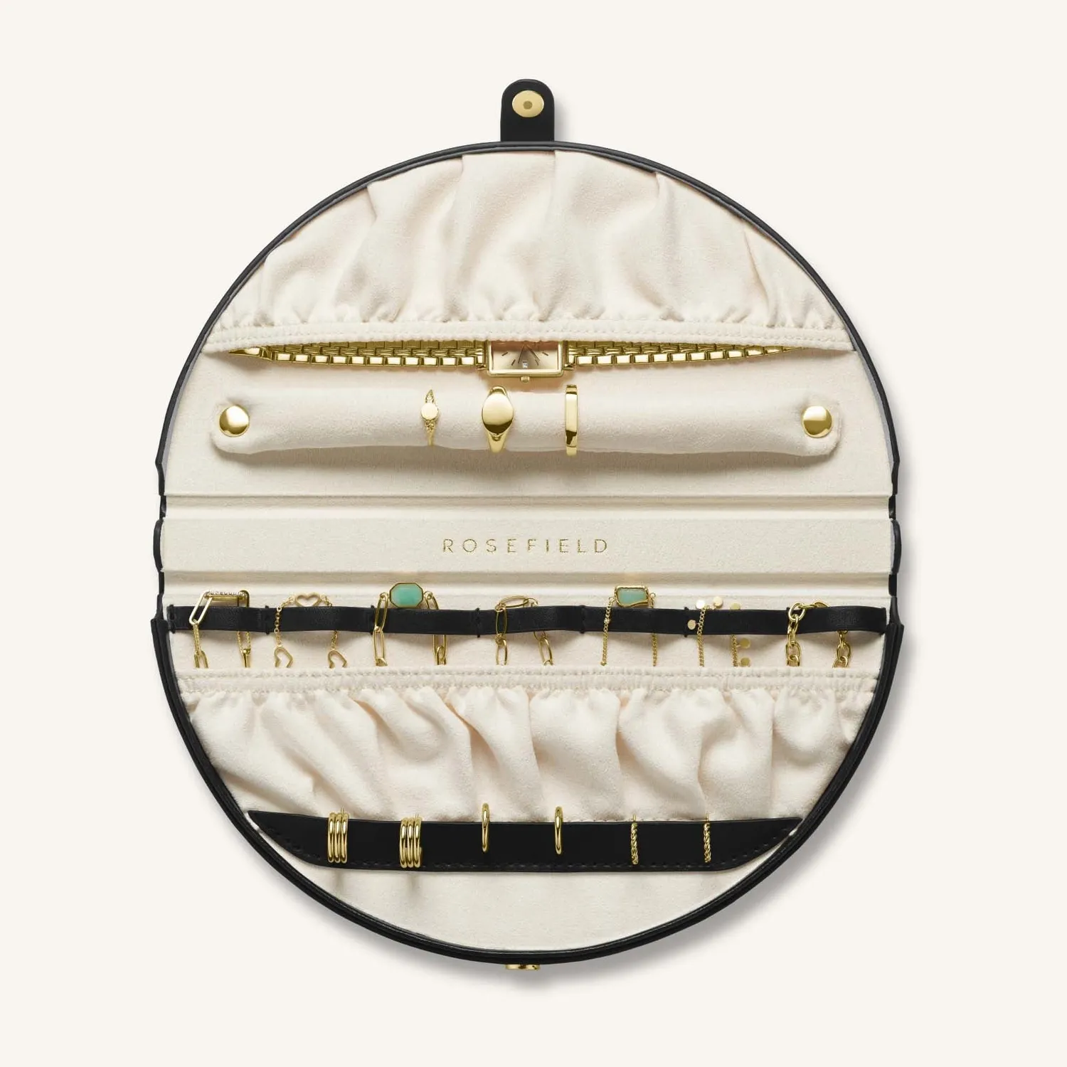 Rosefield Half-Moon Jewelry Pouch smykkepung kunstskinn