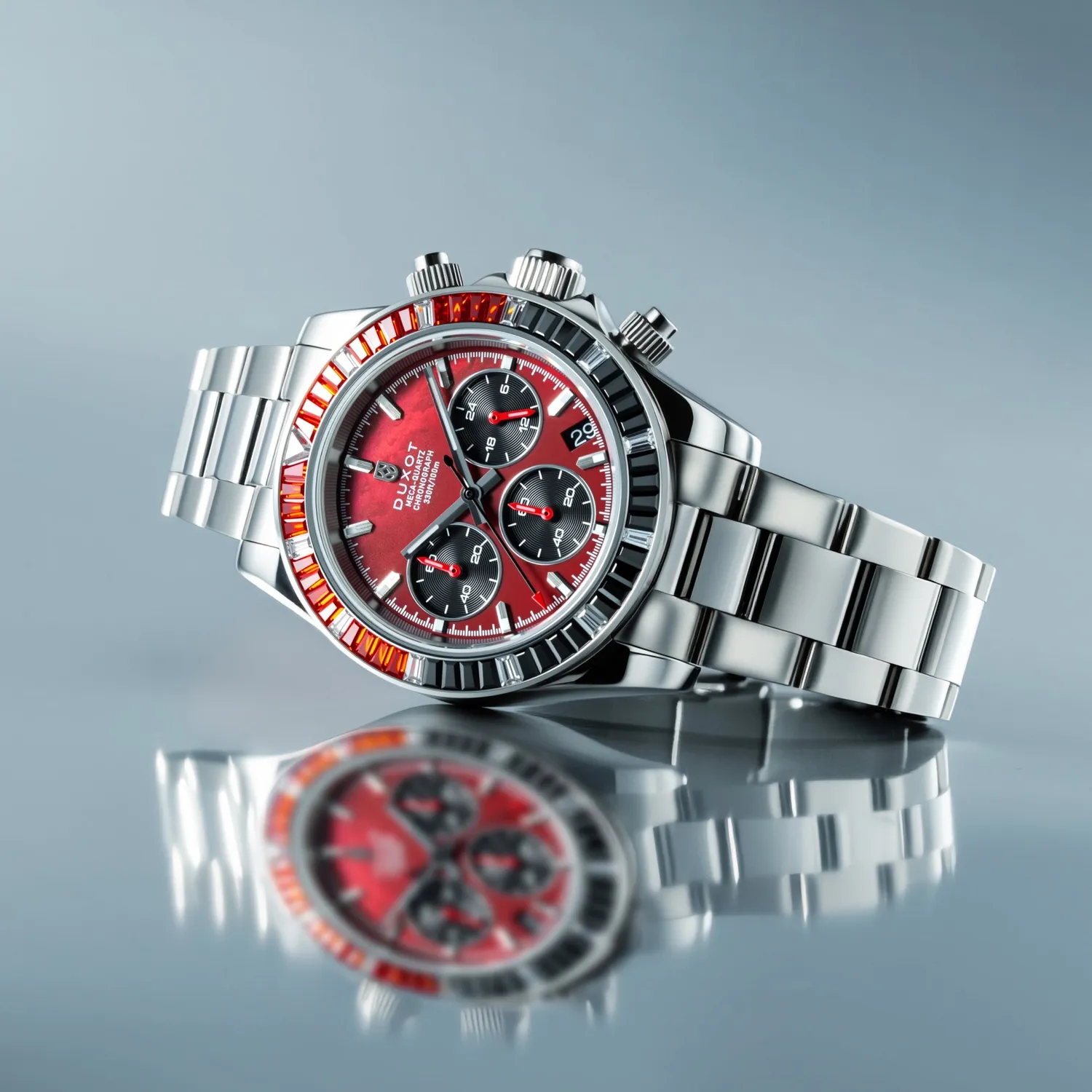 Duxot Accelero Pearl Red kronografklokke