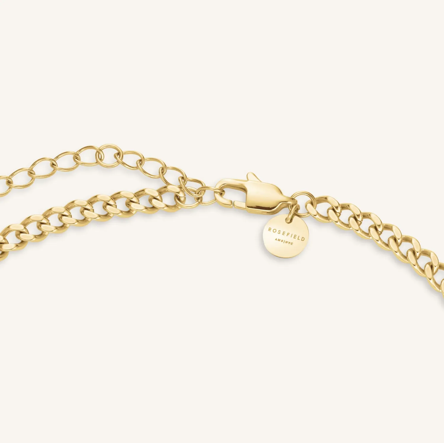 Rosefield Crystals Choker kjede gullbelagt stål 36–42 cm
