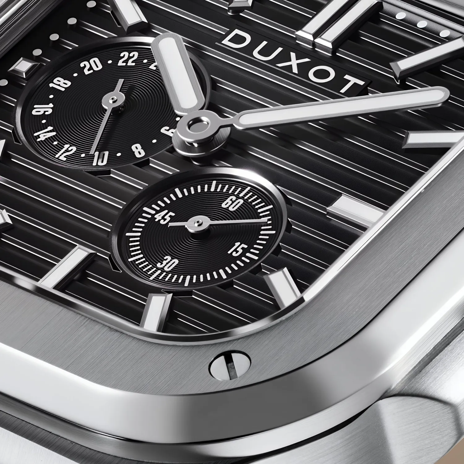 Duxot Quadrata Slate Fusion 24 Hour klokke