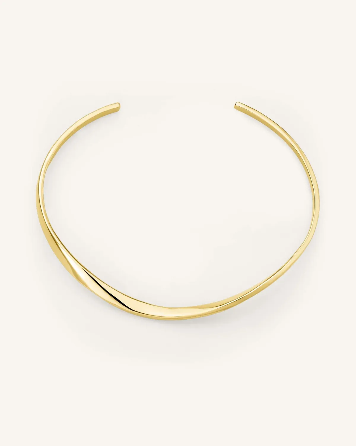 Rosefield Twisted Bangle armring gullbelagt stål
