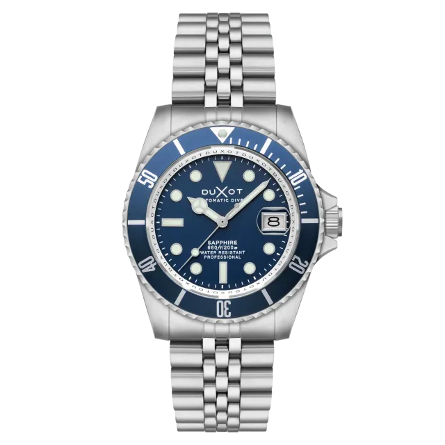 Duxot Atlantica DX-2057 automatisk dykkerklokke Saxe Blue 20 ATM