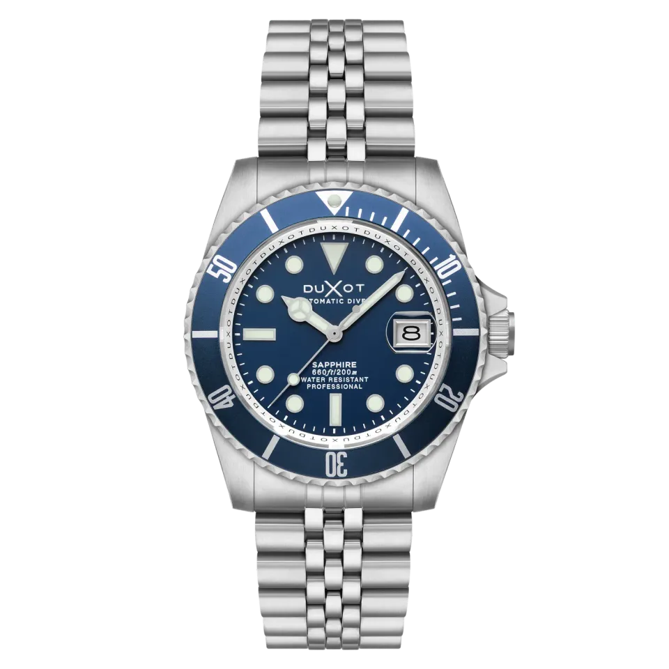 Duxot Atlantica DX-2057 automatisk dykkerklokke Saxe Blue 20 ATM
