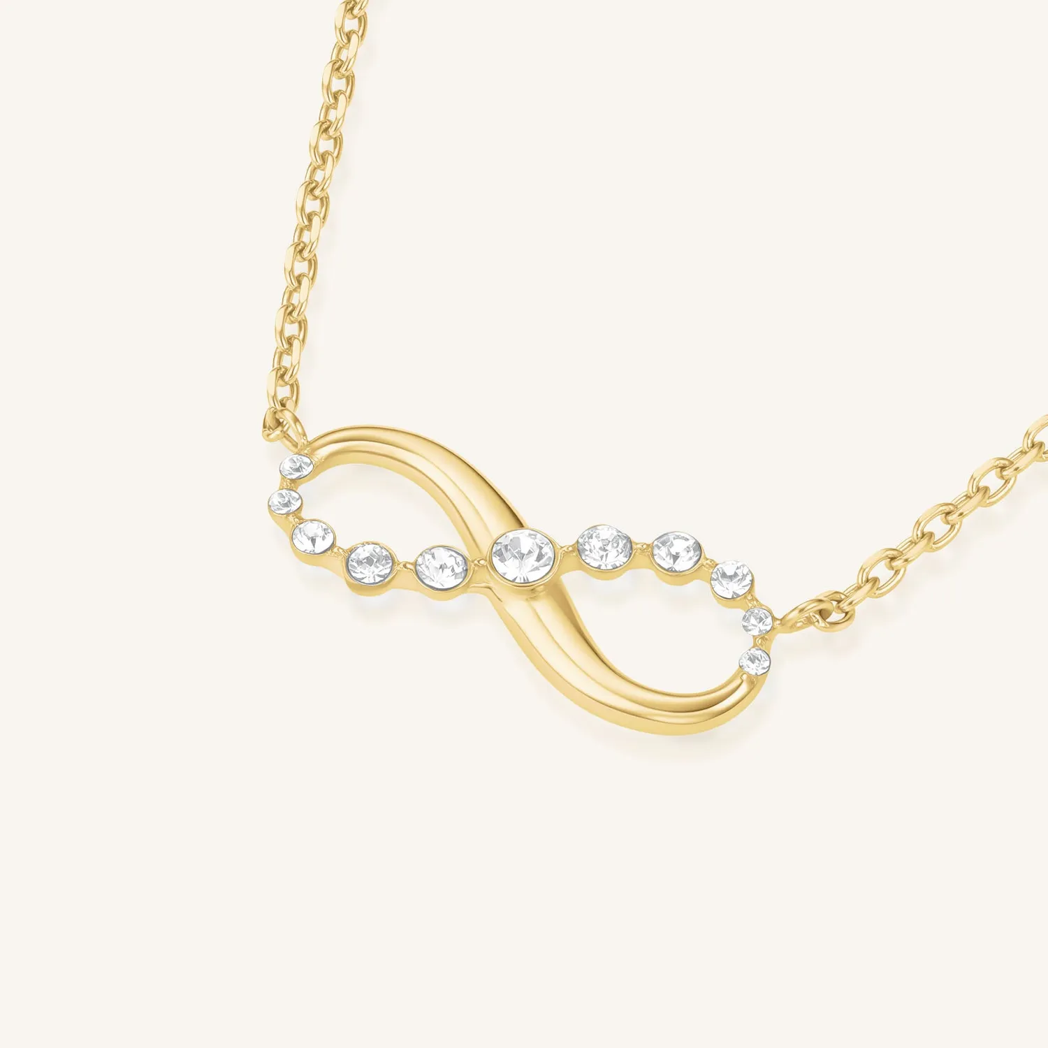 Rosefield Essentials Infinity Necklace-halskjede gull 42–46 cm