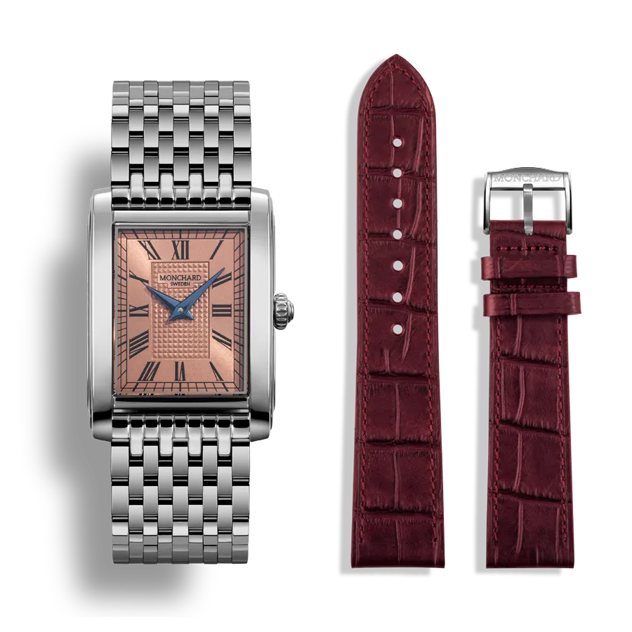 MonChard Limited Edition Salmon on Bracelet klokke med lenke 24,9 mm