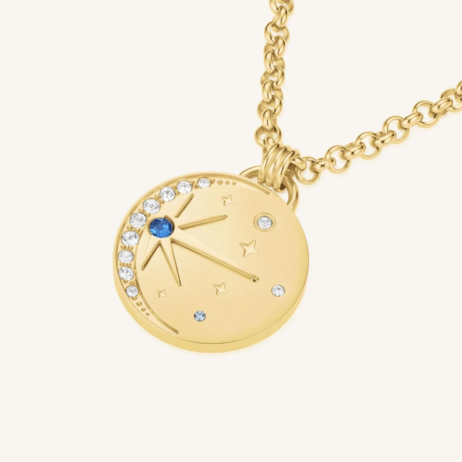 Rosefield Crystals Night Sky Amulet halskjede gull