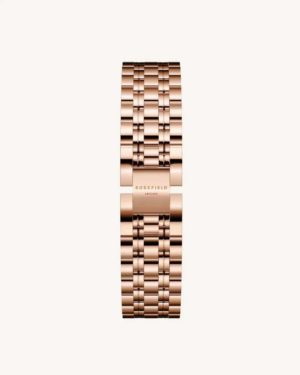 Rosefield Rose Gold Steel Strap klokkerem 22 mm rose gull