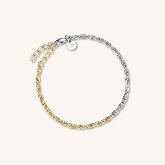 Rosefield Duotone Swirl armbånd – justerbar lengde