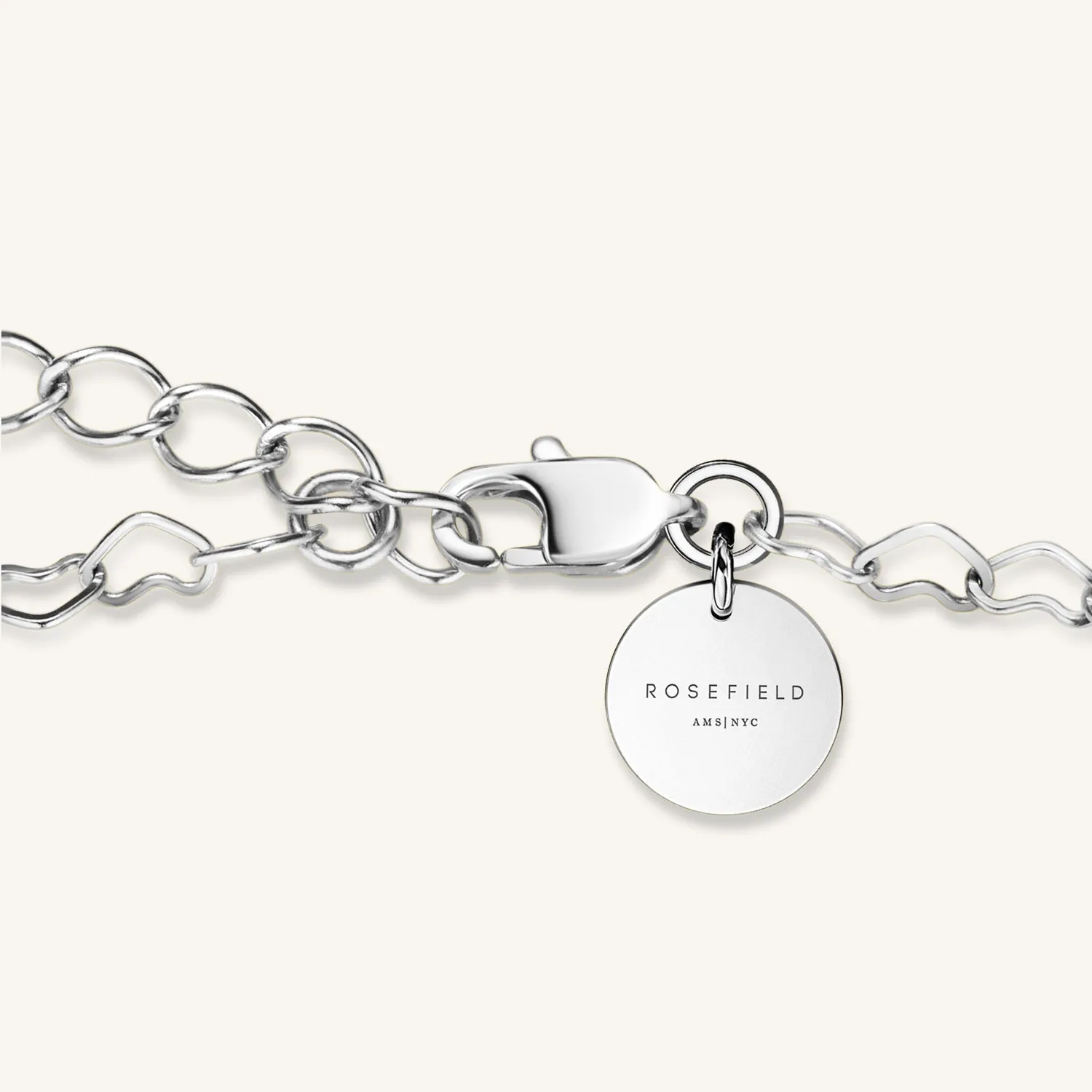 Rosefield Heart Chain Necklace halskjede gullbelagt stål 50–54 cm