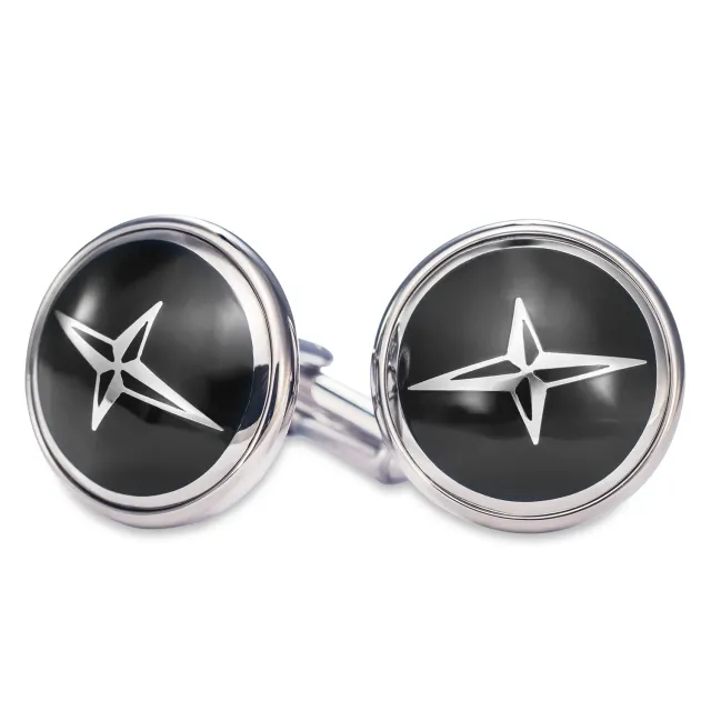 DAVOSA Cuff Links Black mansjettknapper svarte emalje