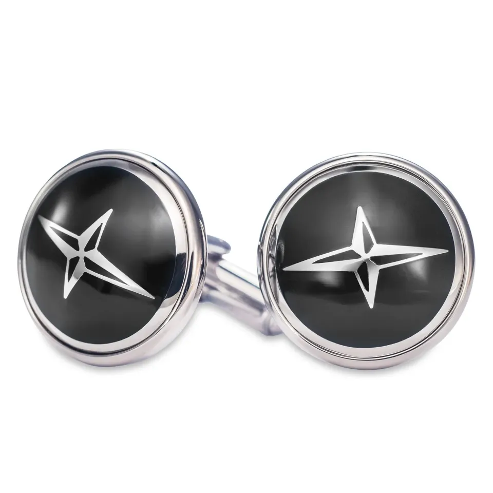 DAVOSA Cuff Links Black mansjettknapper svarte emalje