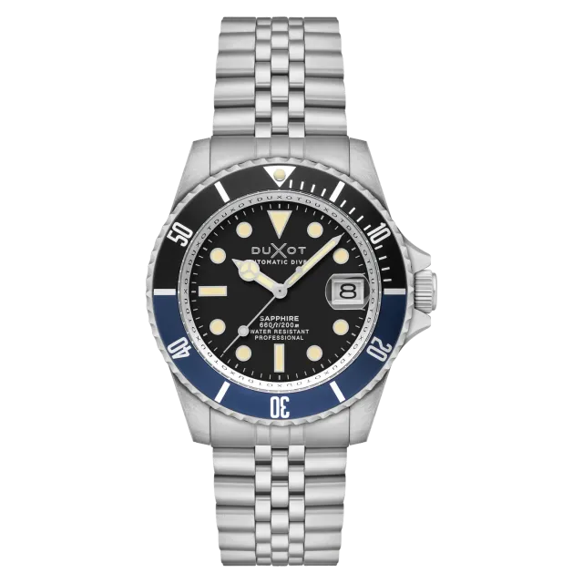 Duxot Atlantica Diver Automatic dykkerklokke Oil Black 20 ATM