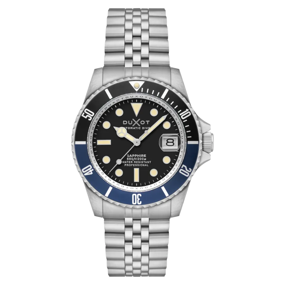 Duxot Atlantica Diver Automatic dykkerklokke Oil Black 20 ATM