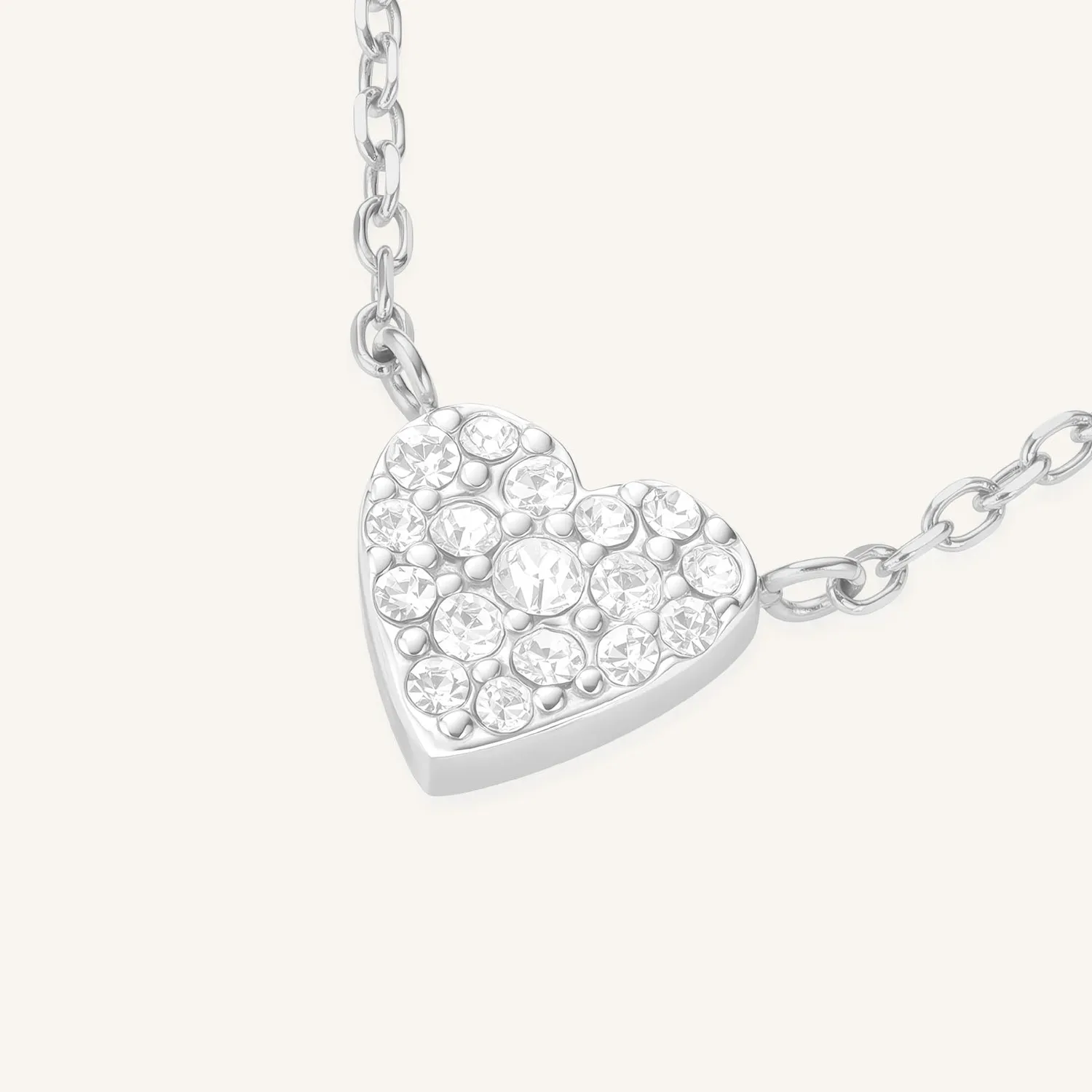 Rosefield Pavé Heart Necklace halskjede gull