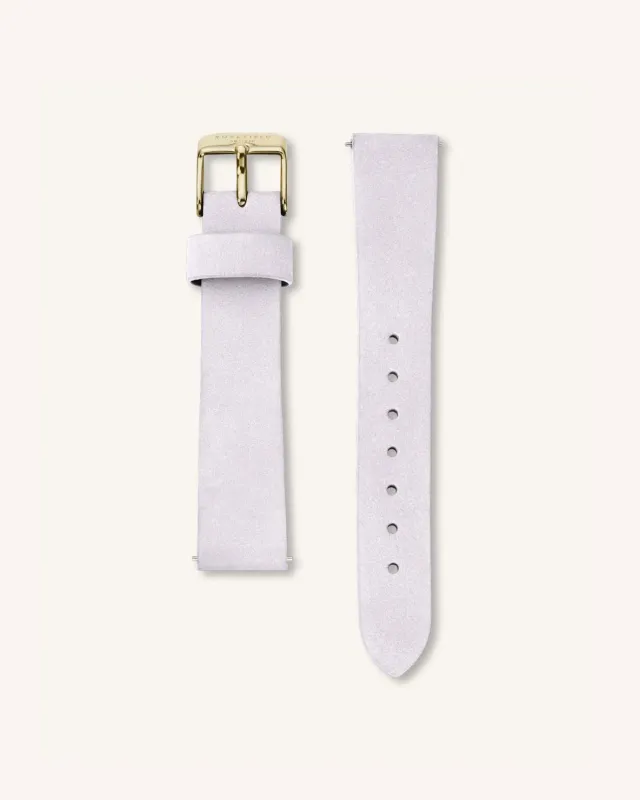 Rosefield Lilac Nubuck Gold Strap klokkerem 22 mm lilla