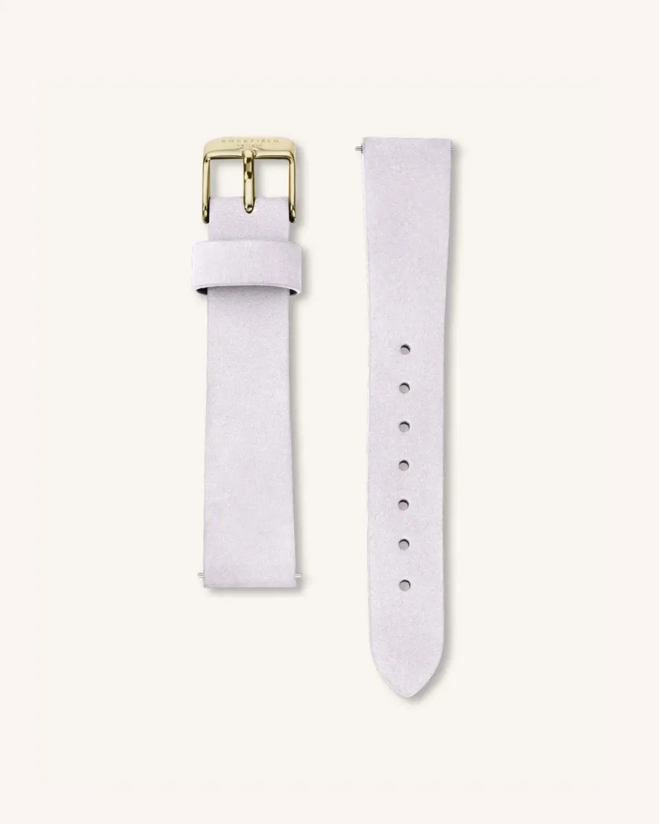 Rosefield Lilac Nubuck Gold Strap klokkerem 22 mm lilla