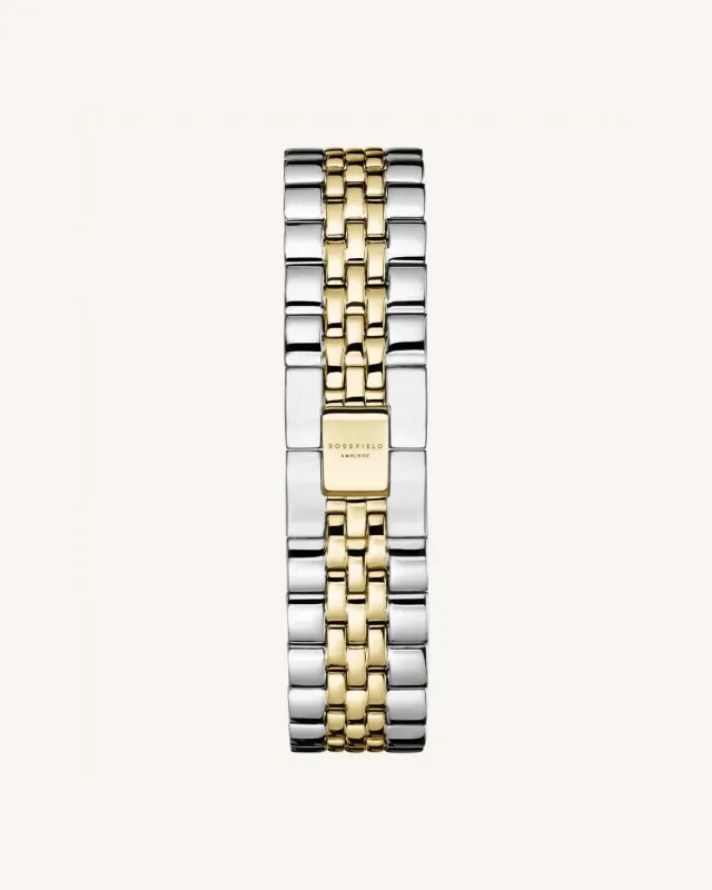 Rosefield Steel Silver Gold klokkerem 16 mm tofarget stål