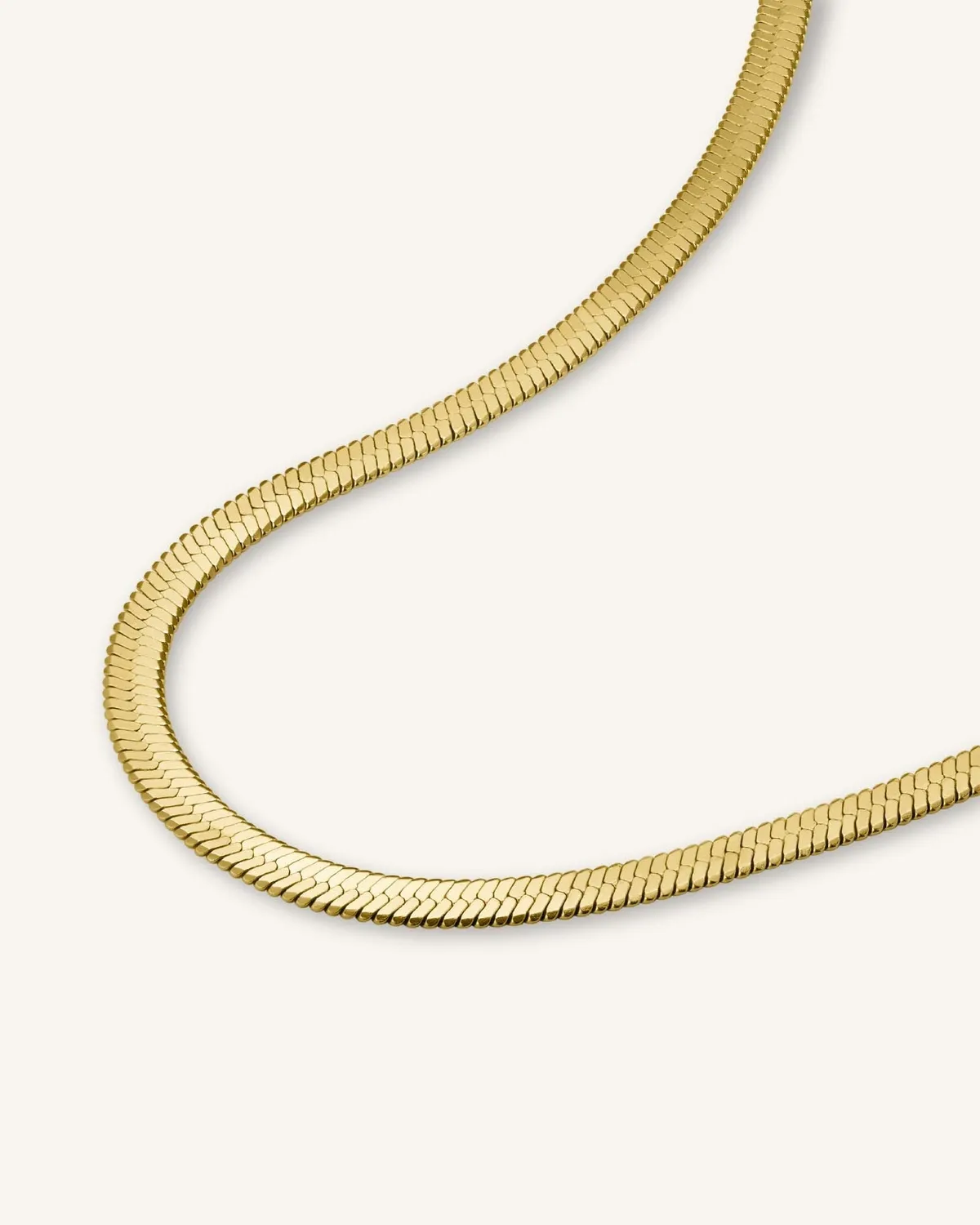 Rosefield Contemporary Snake Necklace halskjede gull 41–45 cm