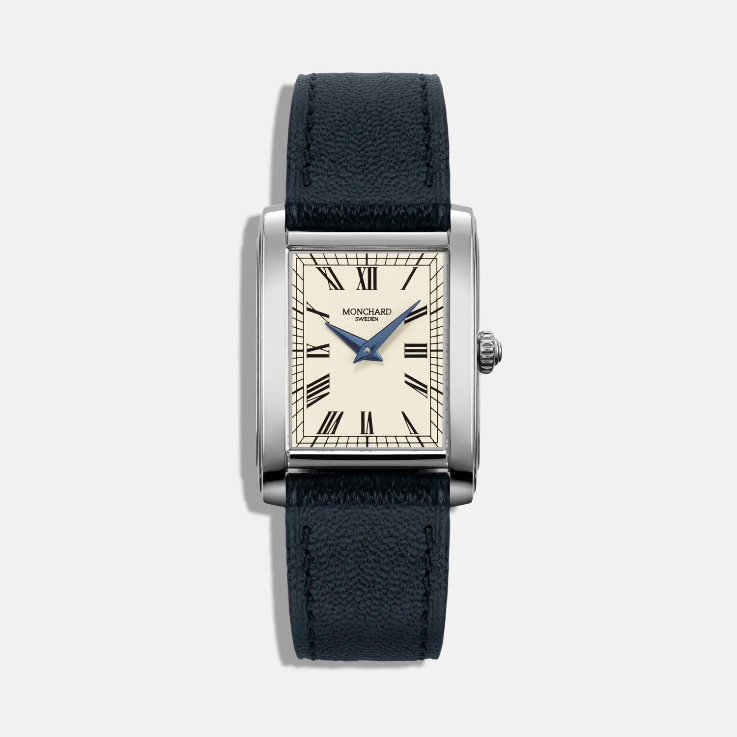 MonChard Vintage White on Strap klokke svart rem 24,9 mm