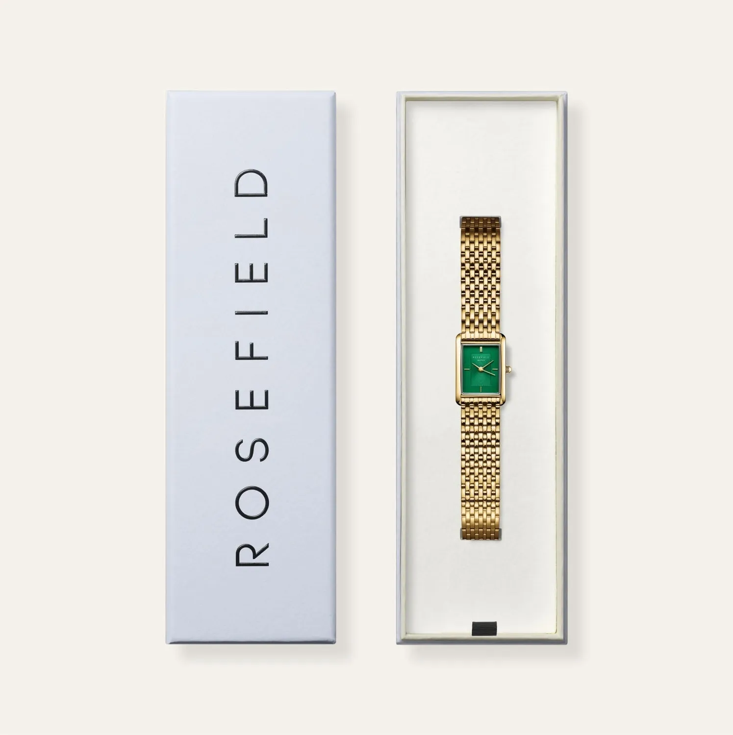 Rosefield Heirloom Emerald klokke gull grønn urskive