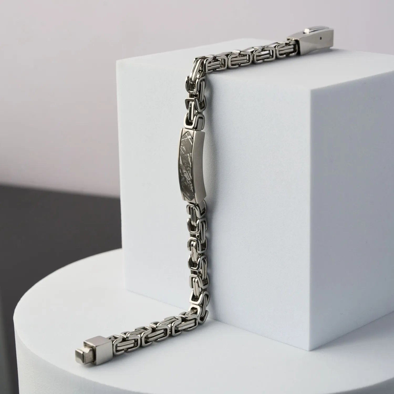 Duxot Accelero Sandy Silver Meteorite armbånd sølv meteoritt