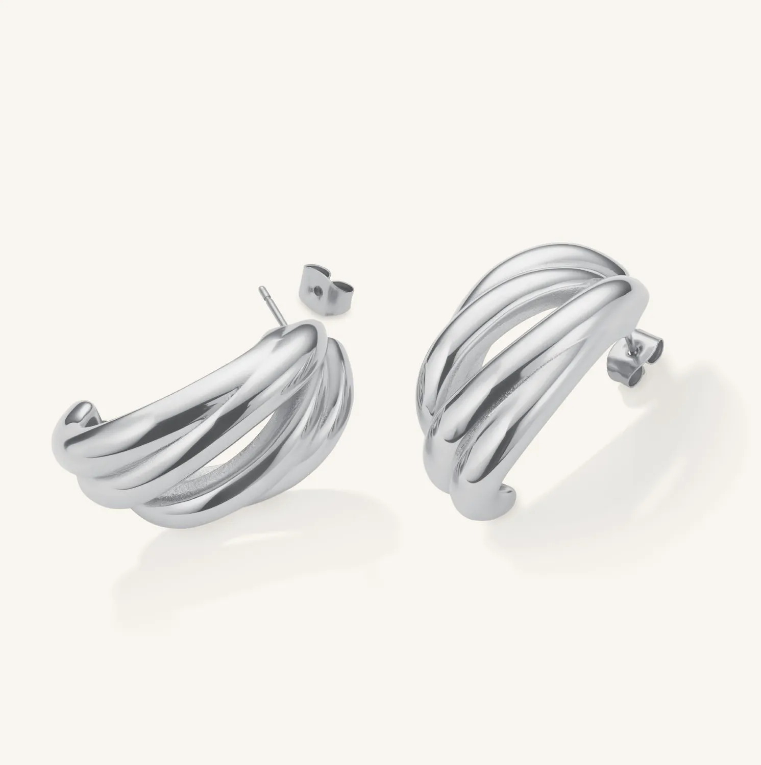 Rosefield Essentials Tangle Earrings øredobber gull og sølv