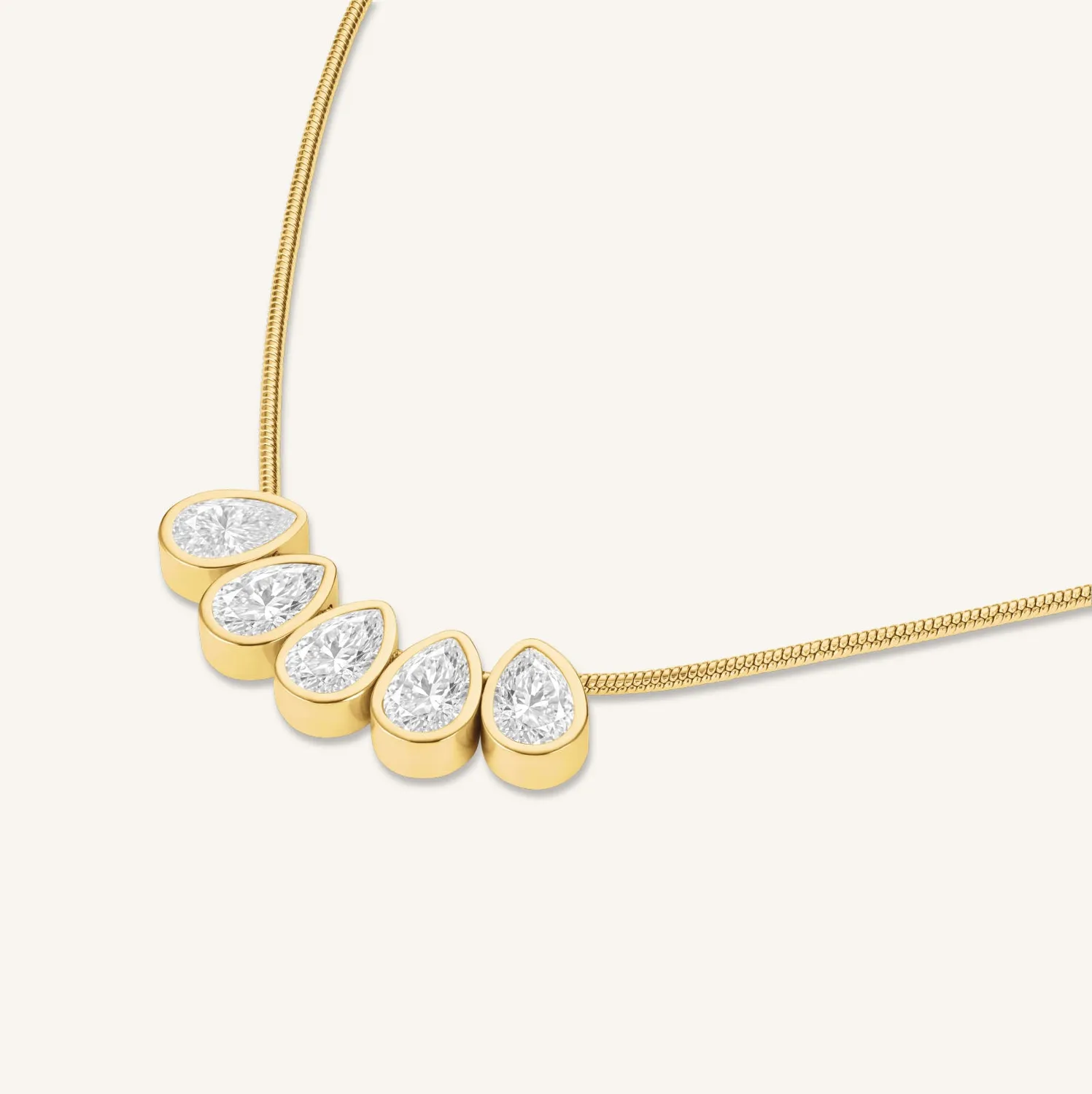 Rosefield Drops Necklace halskjede gullbelagt
