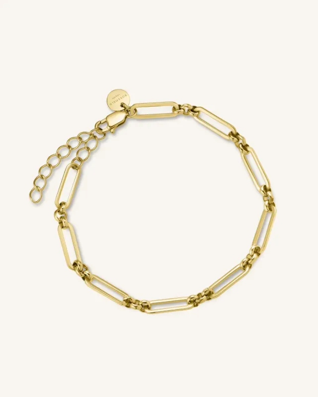Rosefield Chunky Bracelet Gold armbånd gull 16,5–19,5 cm stål
