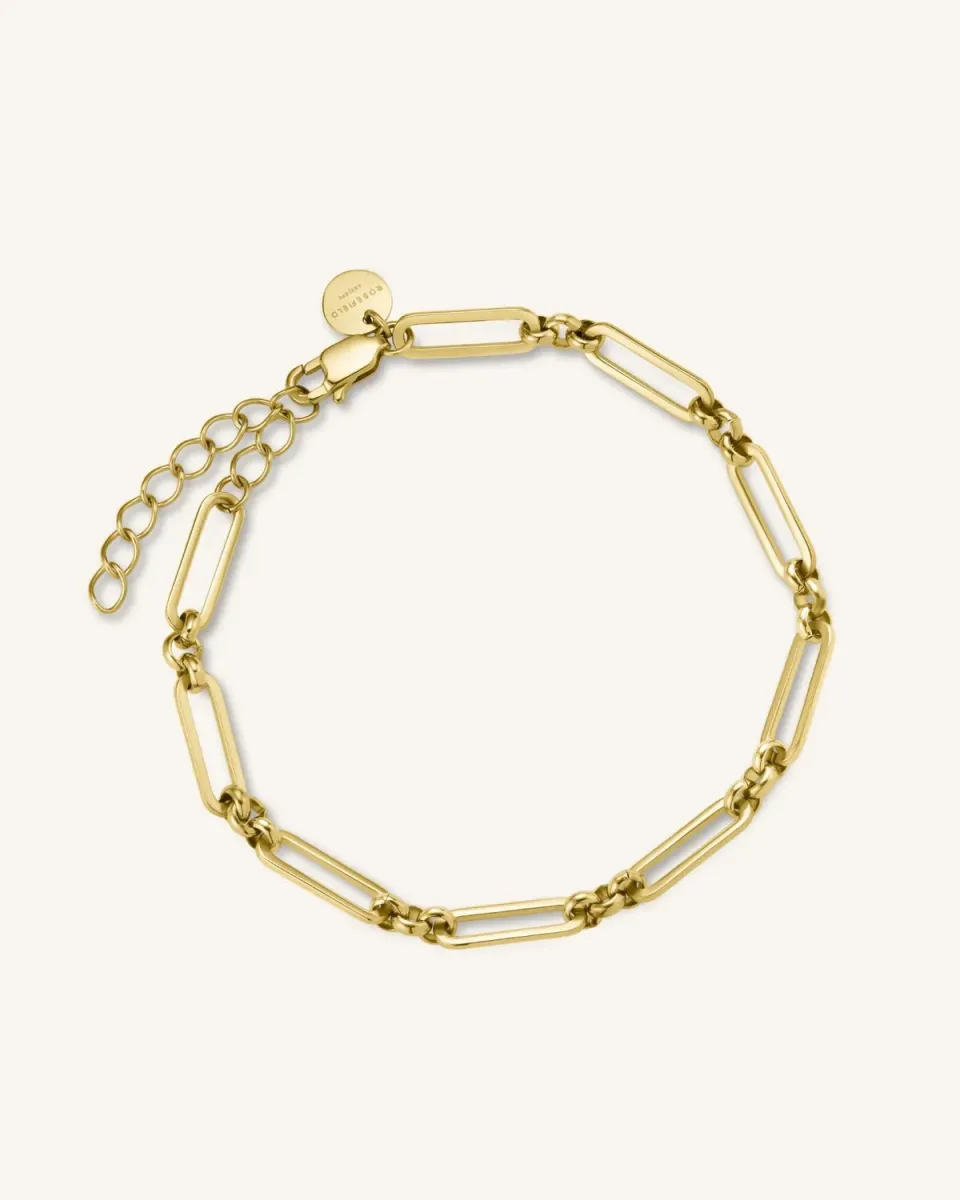 Rosefield Chunky Bracelet Gold armbånd gull 16,5–19,5 cm stål