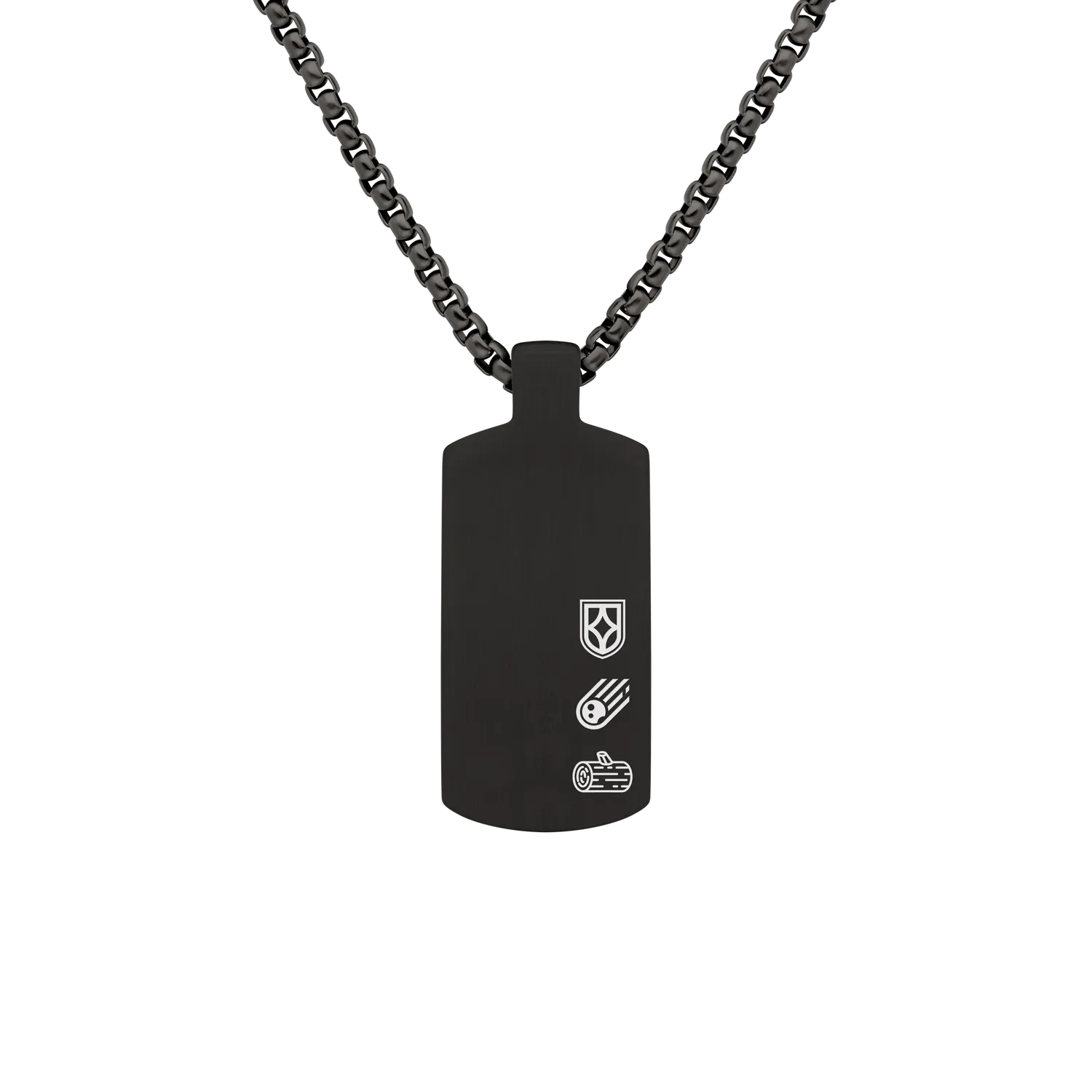 Duxot Atlantica Dog Tag Ebony Meteorite anheng
