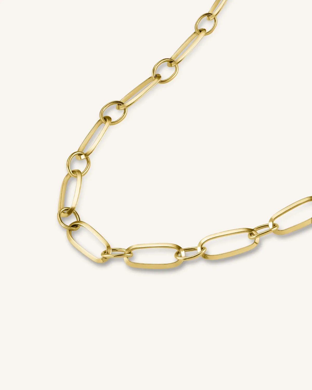 Rosefield Essentials Oval Necklace halskjede gull/sølv 40–43 cm
