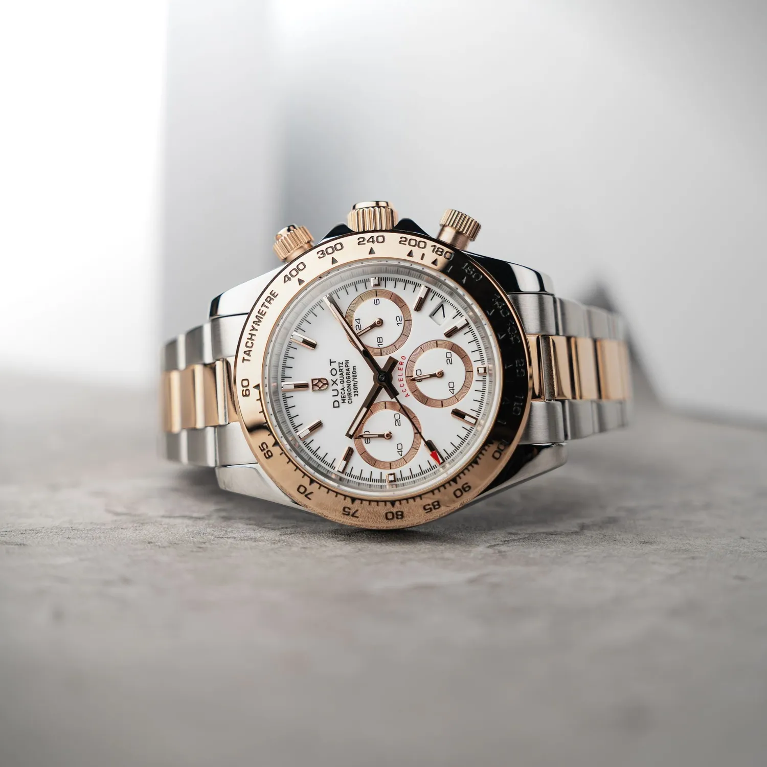 Duxot Accelero DX-2065 Cascading White kronografklokke 40 mm