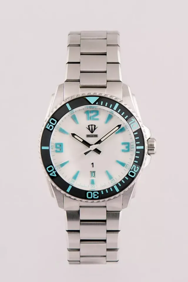 PUR 1 Hvit med Sort Keramisk Bezel Insert klokke