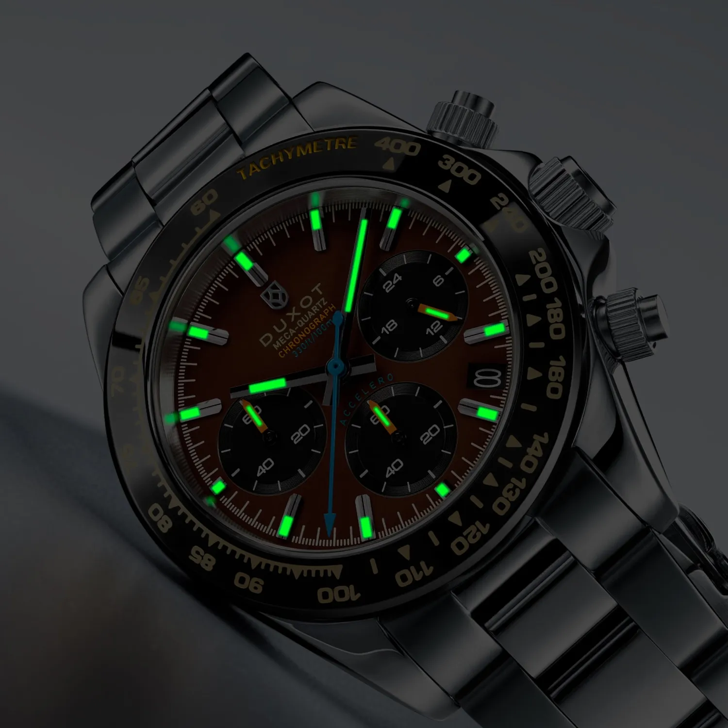 Duxot Accelero Chronograph kronograf Mocha Magic 40 mm