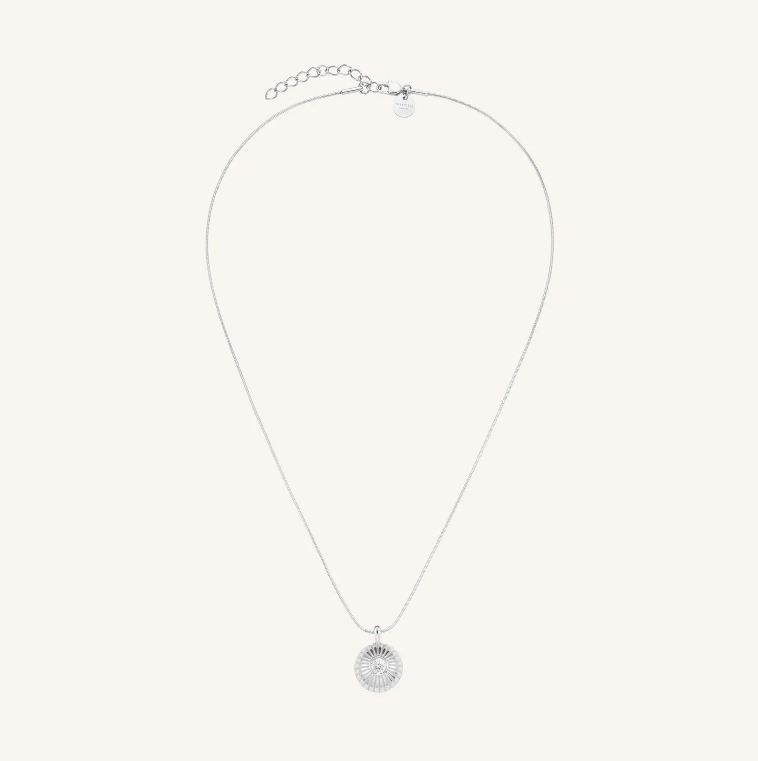 Rosefield Essentials Solitaire Coin Necklace halskjede gull 42–46 cm