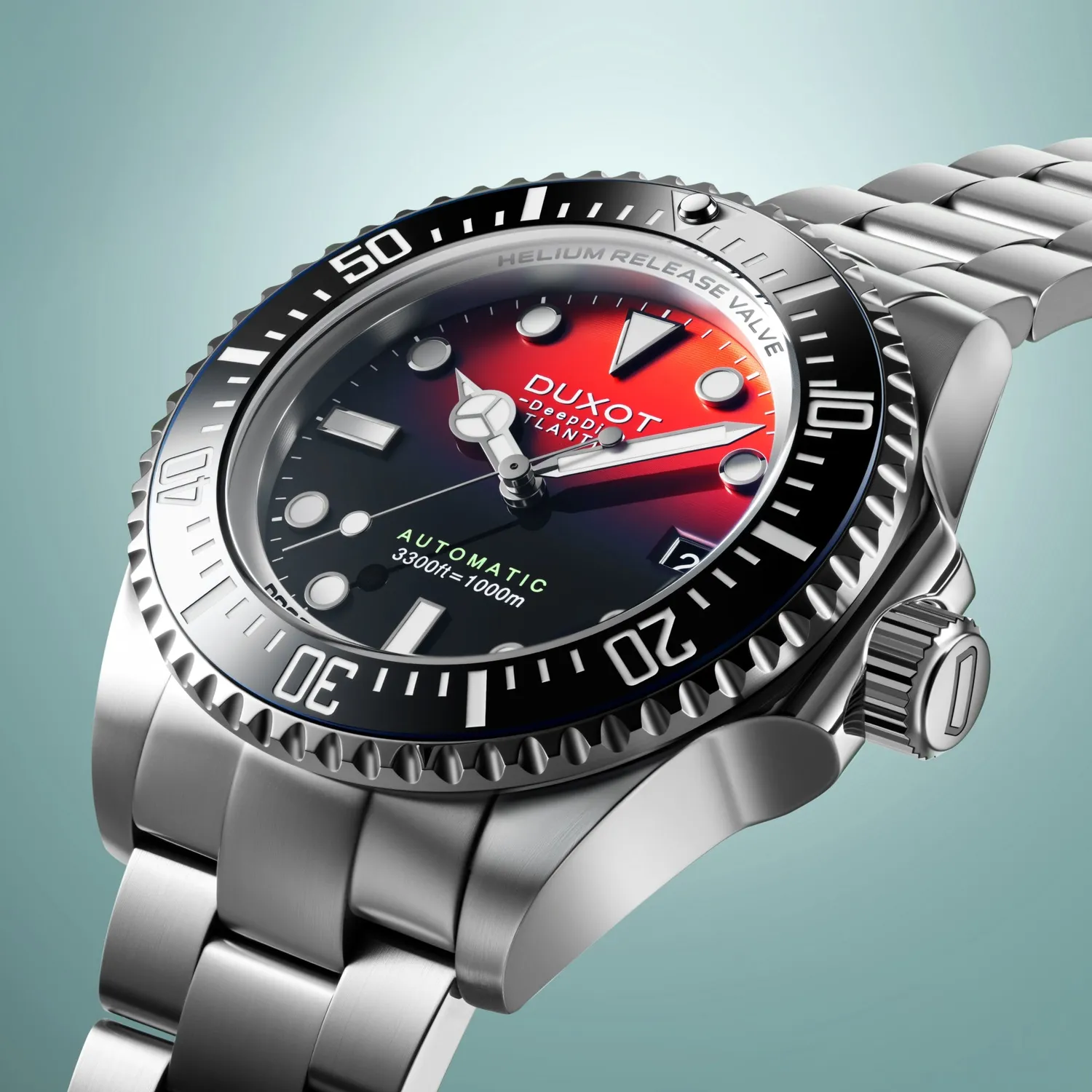 Duxot Atlantica Deep Dive Automatic Ochre dykkerklokke