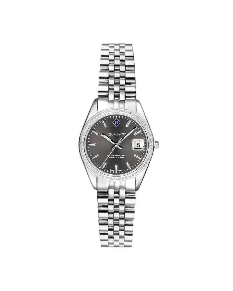 Gant Sussex Mini Bijou klokke 28 mm stål grå med steiner