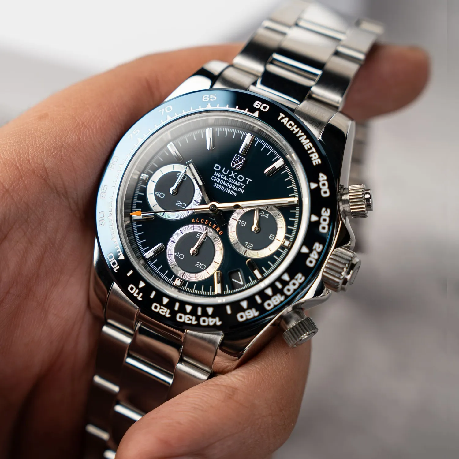 Duxot Accelero Chronograph klokke Cambridge Blue 40 mm