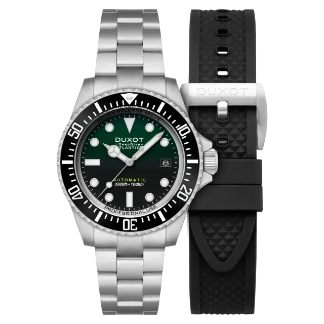 Duxot Atlantica Deep Dive Automatic dykkerklokke grønn 100 ATM