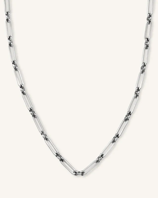 Rosefield Chunky Necklace halskjede sølv 41–45 cm