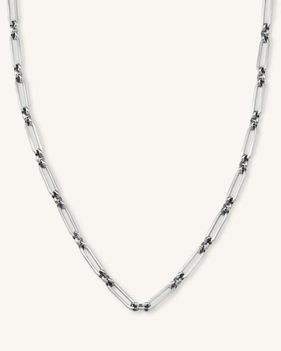 Rosefield Chunky Necklace halskjede sølv 41–45 cm