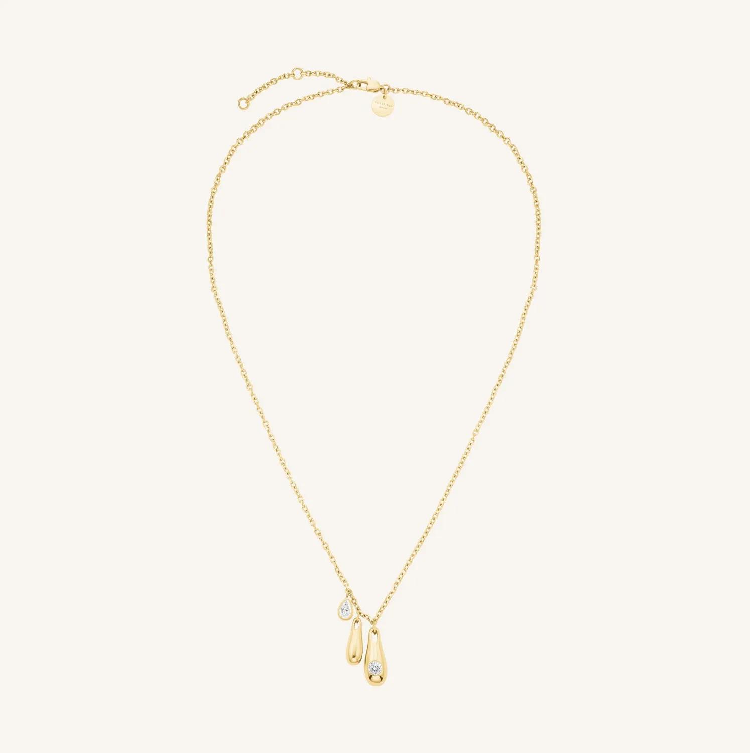 Rosefield Essentials Charms Necklace halskjede gull