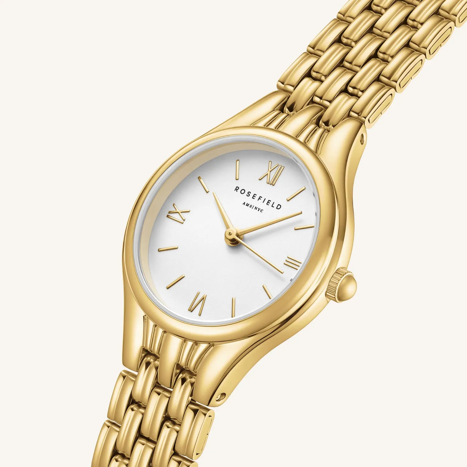 Rosefield Muse Gold klokke, 26 × 34,1 mm