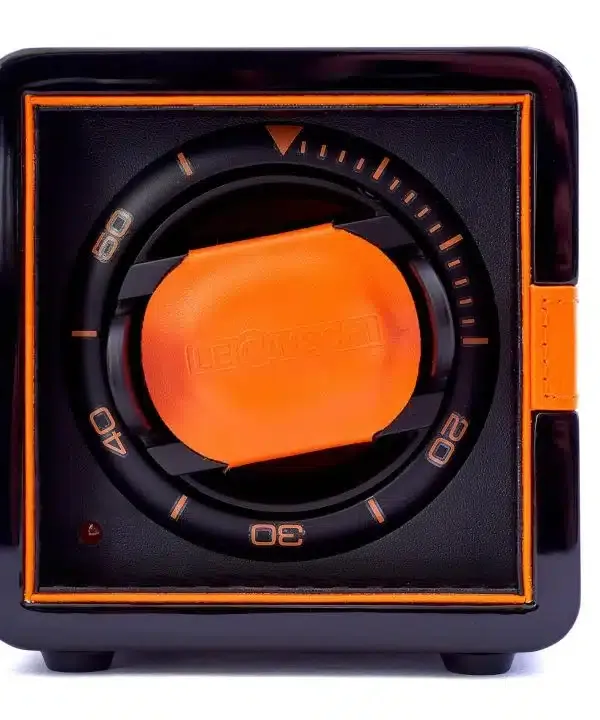 Leanschi WS01 watchwinder for én klokke svart og oransje